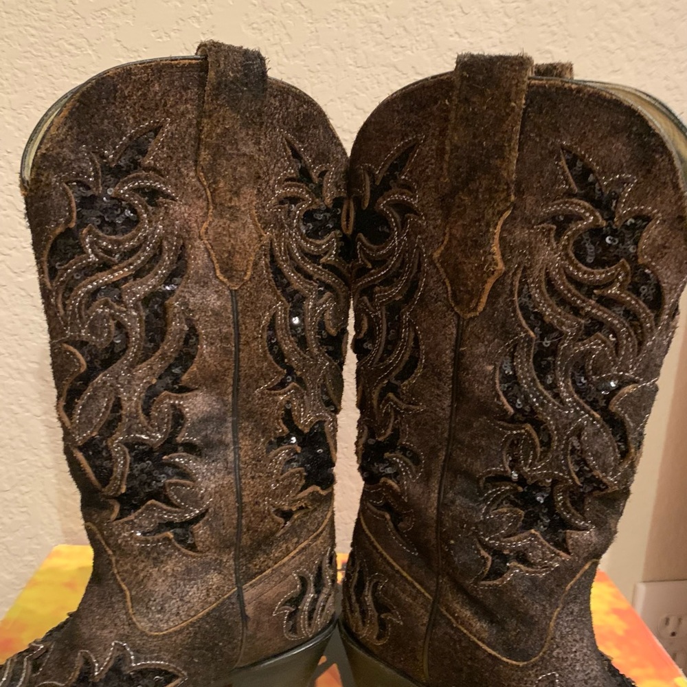 COPY - Corral Black Sequin Inlay Boots